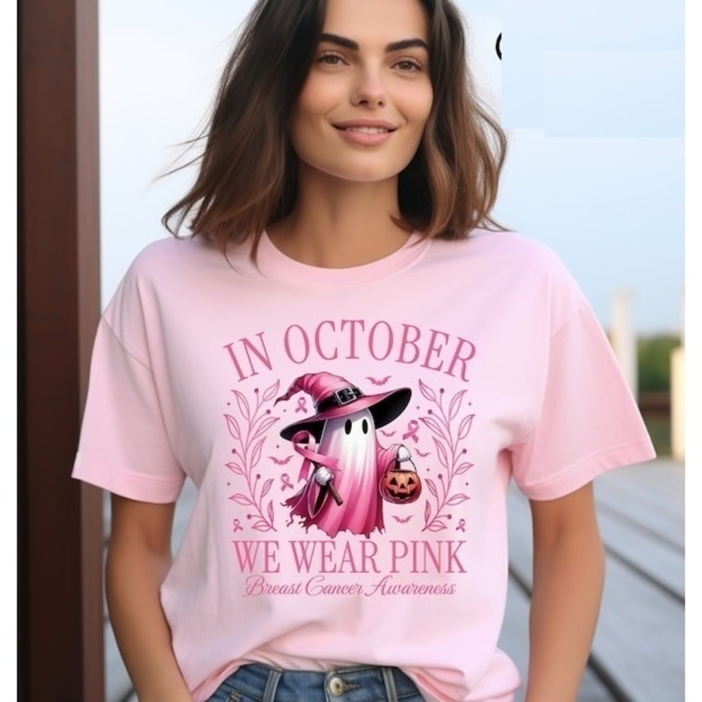 In October We Wear Ghost Shirt Ghost Shirt Ribbon Shirt